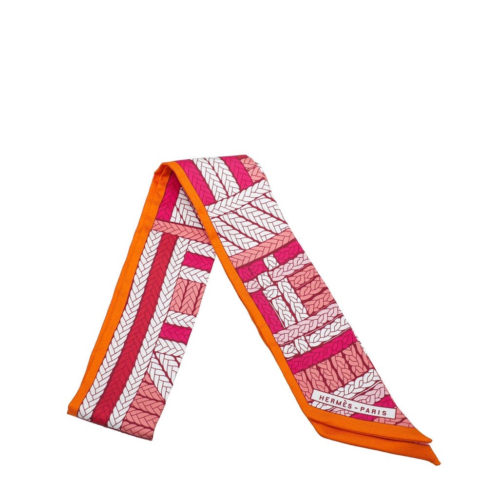 HERMES Multicolor Tresses H Silk Twilly