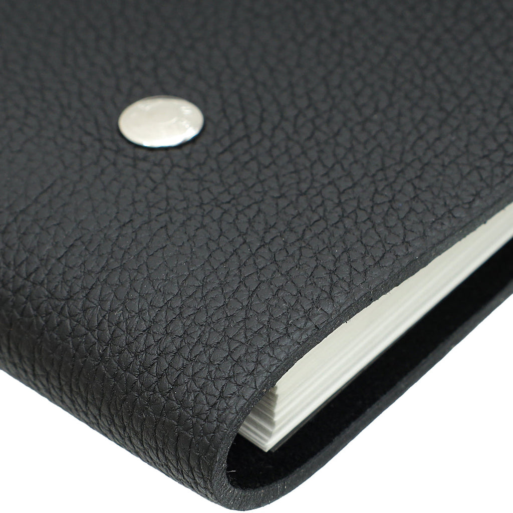 Hermes Noir Ulysse MM Notebook Cover W/3 Refill