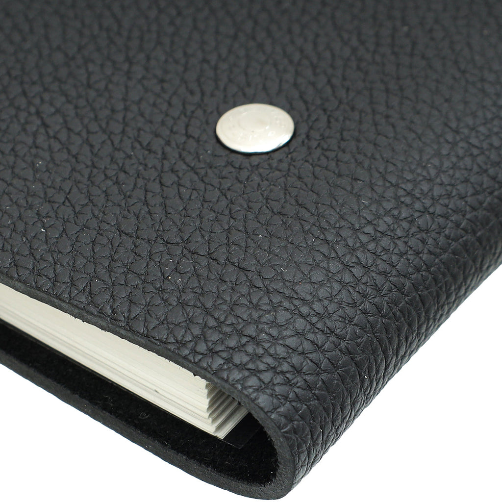 Hermes Noir Ulysse MM Notebook Cover W/3 Refill