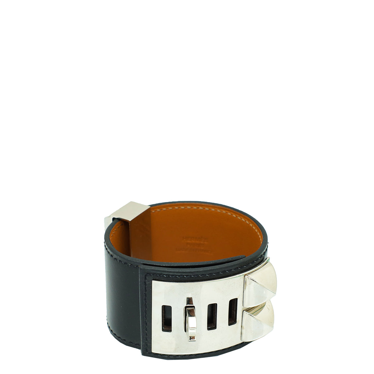 Hermes Noir Collier De Chien Bracelet