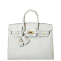 Hermes Beton Matte Alligator Mississippiensis Birkin 25 Sellier Bag