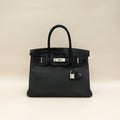 Hermes Noir Birkin Touch 30 Bag