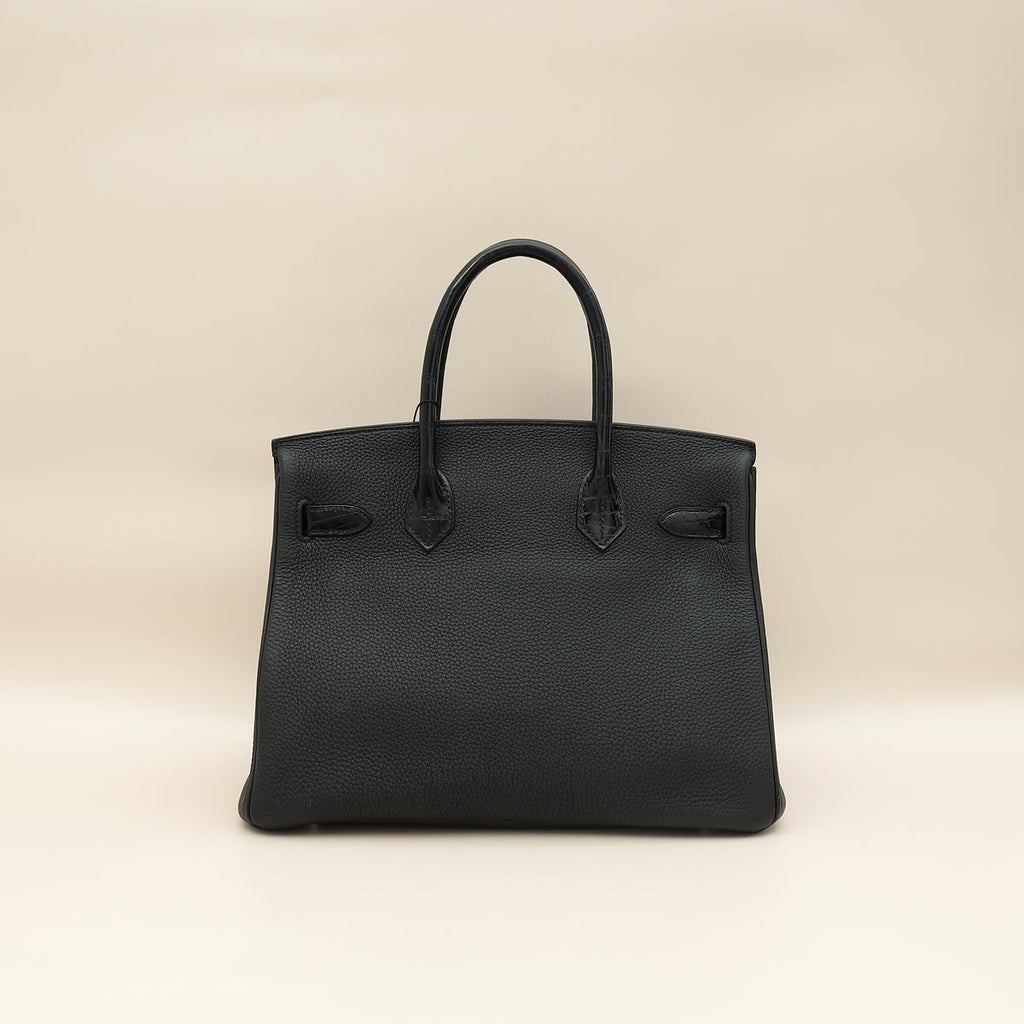 Hermes Noir Birkin Touch 30 Bag