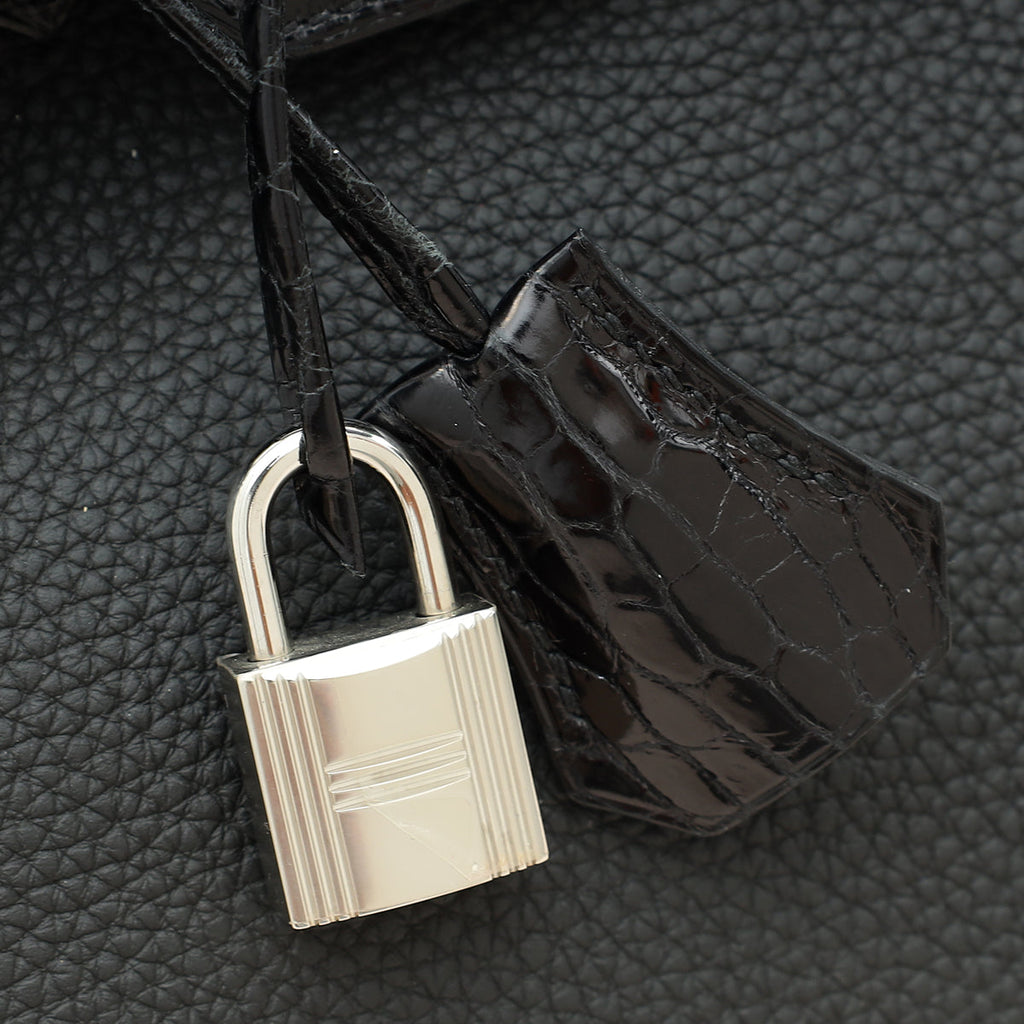 Hermes Noir Birkin Touch 30 Bag