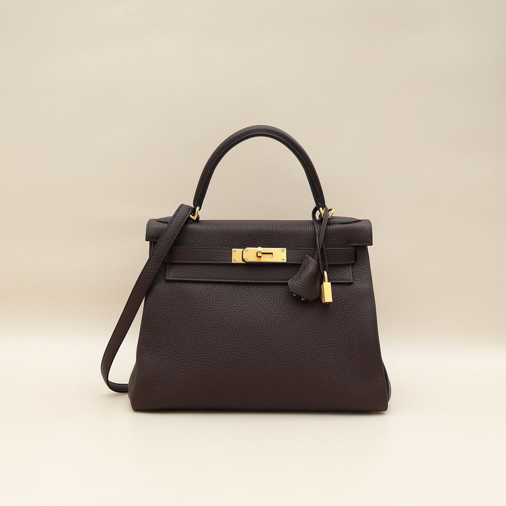 Hermes Rouge Sellier Retourne Kelly 28 Bag