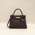 Hermes Rouge Sellier Retourne Kelly 28 Bag