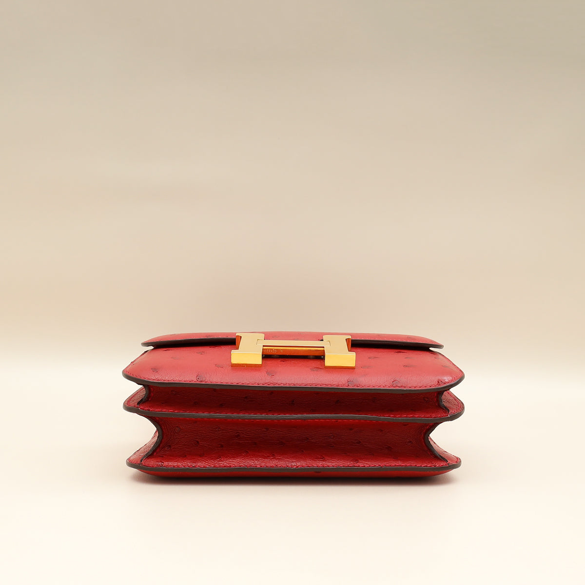 Hermes Rouge Vif Ostrich Constance 18 Bag