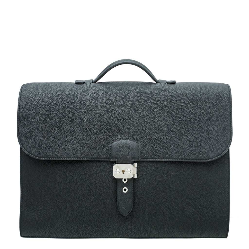 Hermes Noir Sac a Depeches 2 Messenger Bag