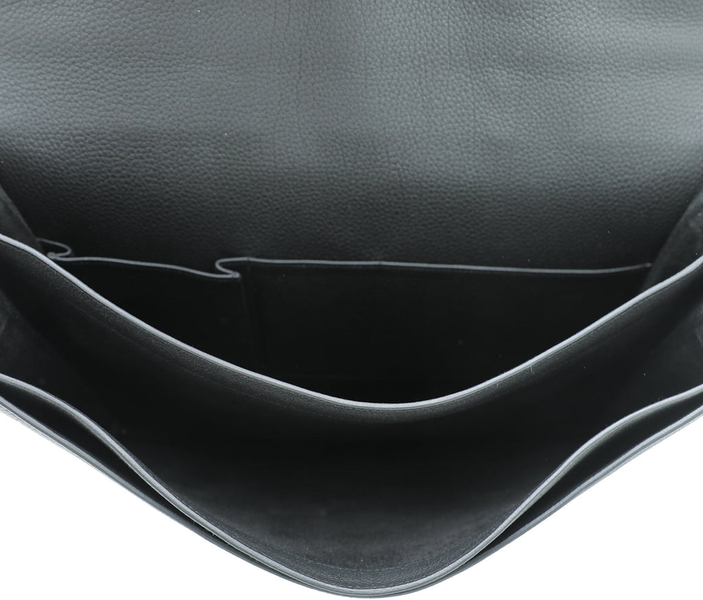 Hermes Noir Sac a Depeches 2 Messenger Bag