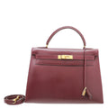 Hermes Rouge H Box Sellier Kelly 32 Bag