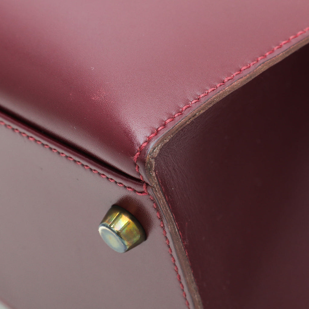 Hermes Rouge H Box Sellier Kelly 32 Bag