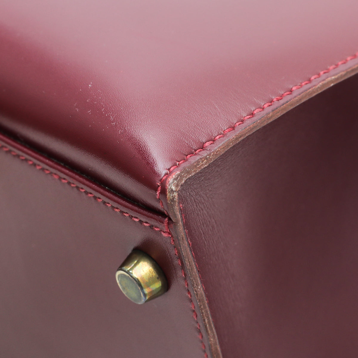 Hermes Rouge H Box Sellier Kelly 32 Bag