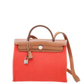 Hermes Bicolor Herbag PM Vache Hunter Toile Bag