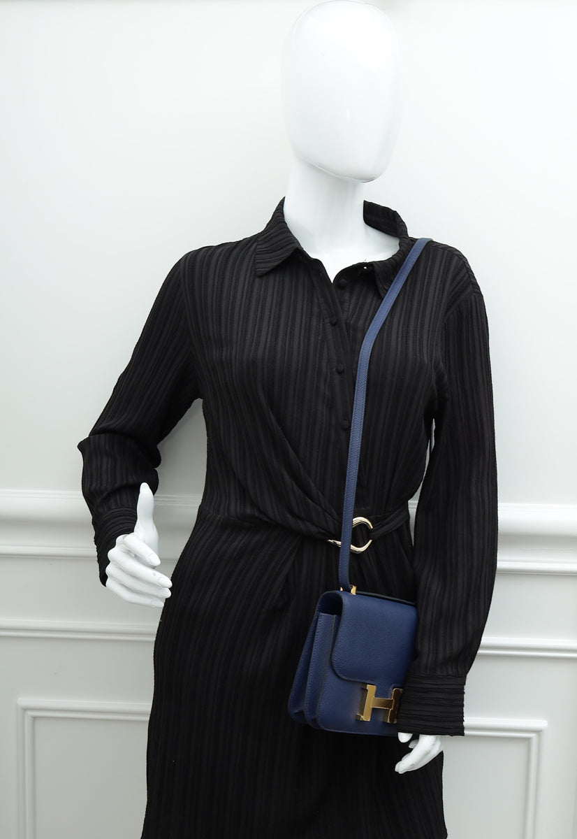 Hermes Bleu Saphire Constance 18 III Re-Edition Mini Bag