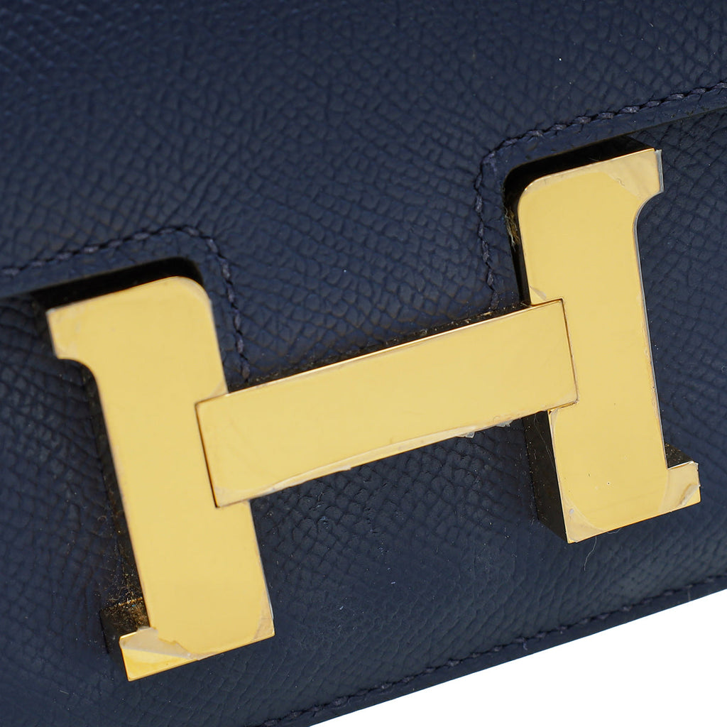 Hermes Bleu Saphire Constance 18 III Re-Edition Mini Bag