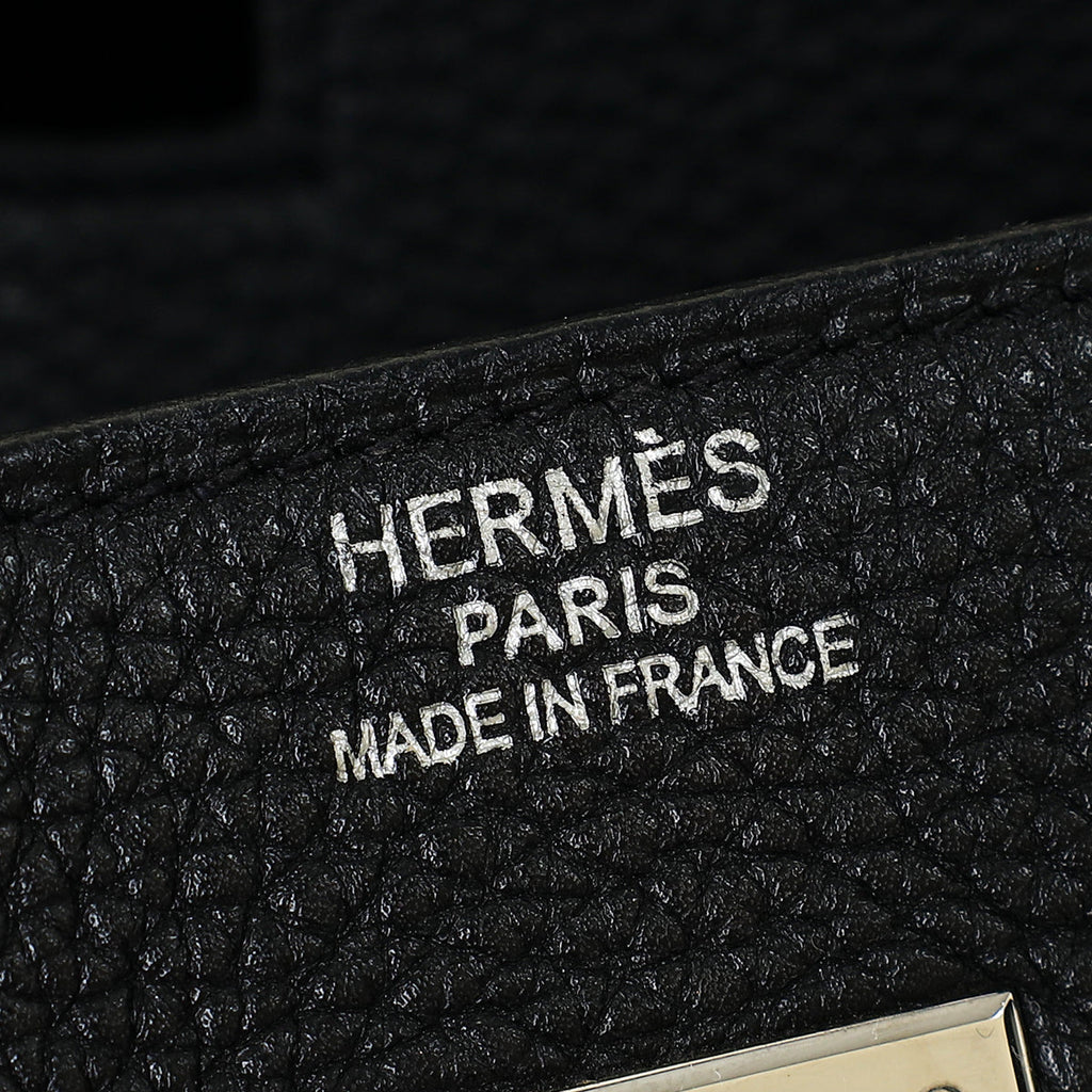 Hermes Noir Retourne Birkin 40 Bag