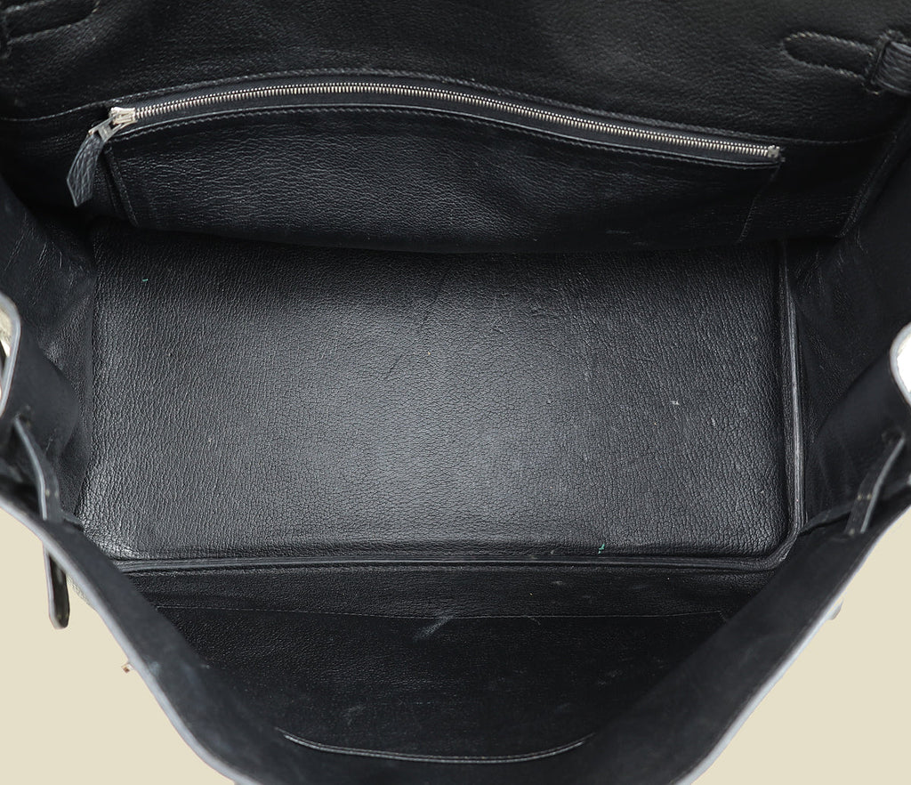 Hermes Noir Retourne Birkin 40 Bag