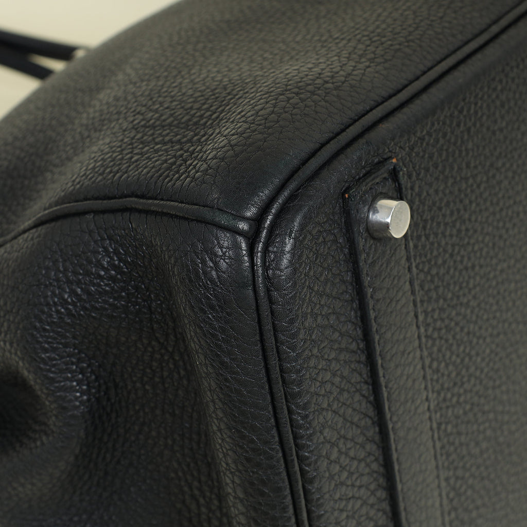 Hermes Noir Retourne Birkin 40 Bag