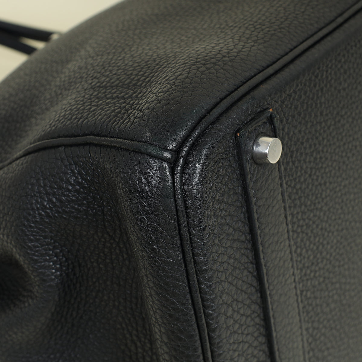 Hermes Noir Retourne Birkin 40 Bag
