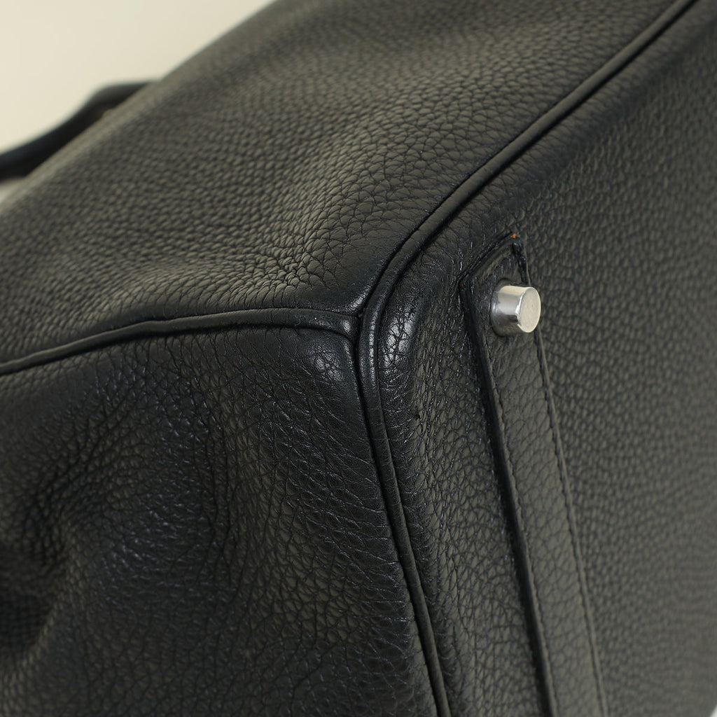 Hermes Noir Retourne Birkin 40 Bag