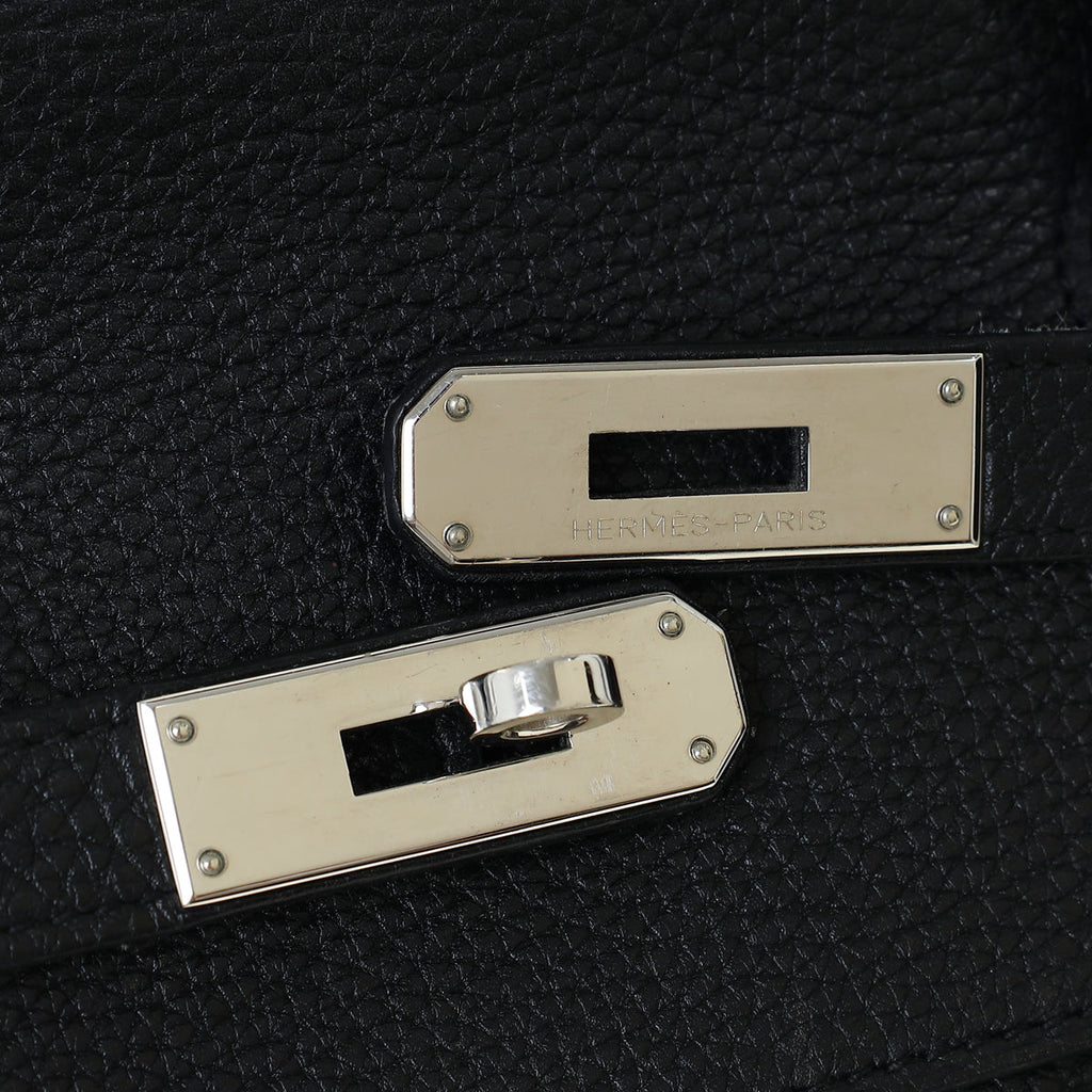 Hermes Noir Retourne Birkin 40 Bag