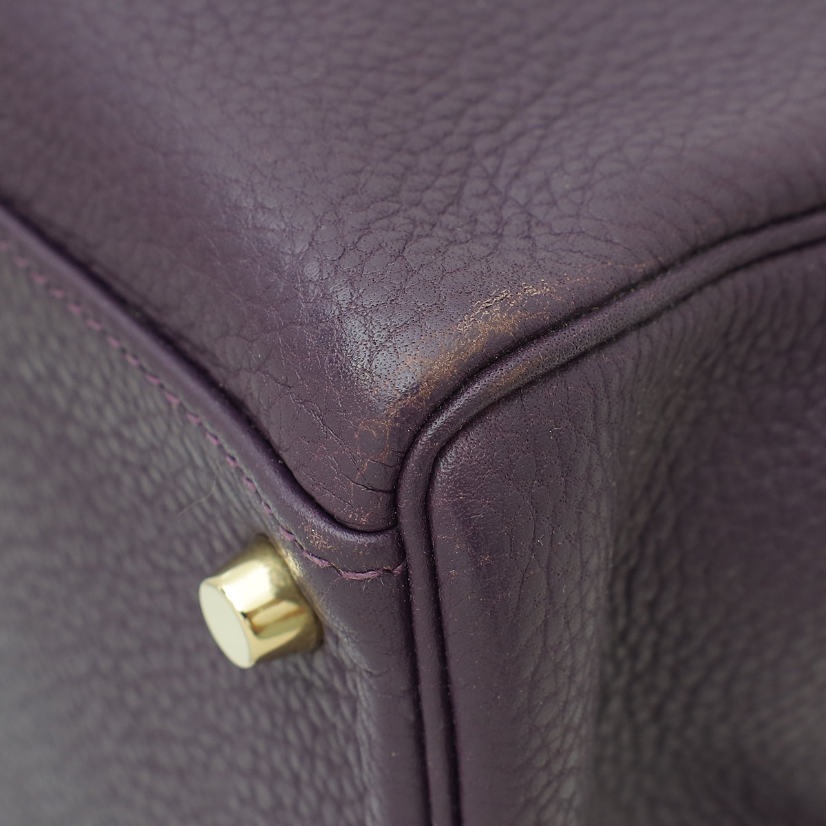 Hermes Raisin Retourne Kelly 35 Bag w/Scarf