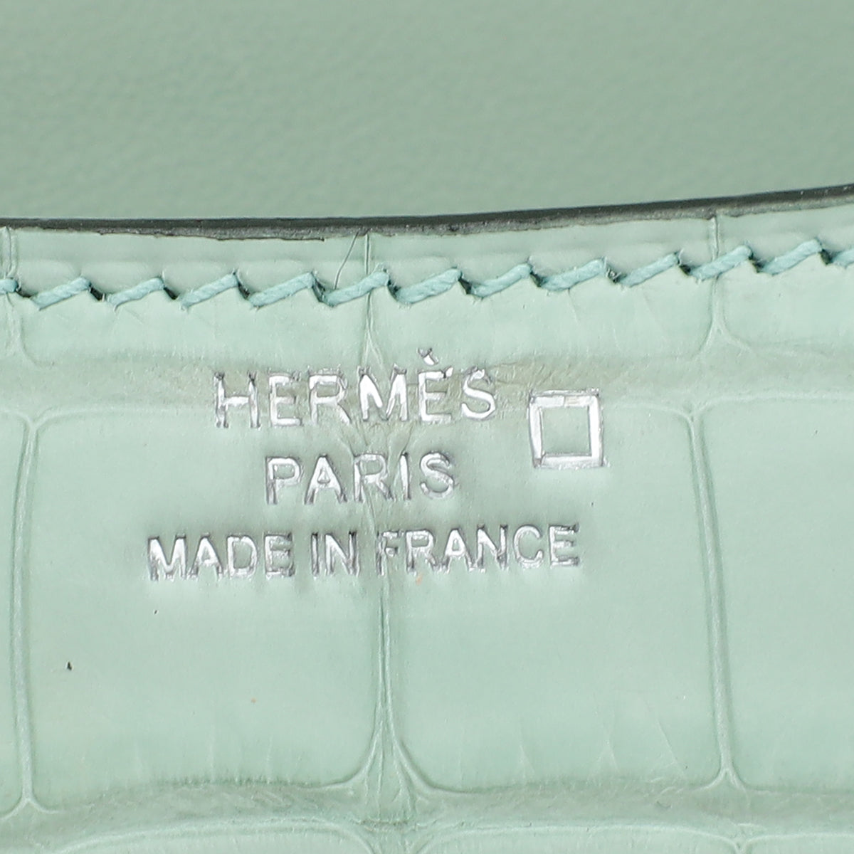 Hermes Vert D'eau Constance III Mini 18 Matte Alligator Mississippiensis Bag