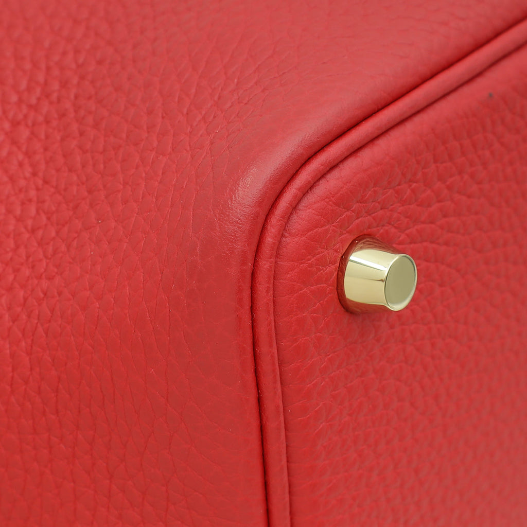Hermes Rouge Casaque Picotin Lock 18 Bag