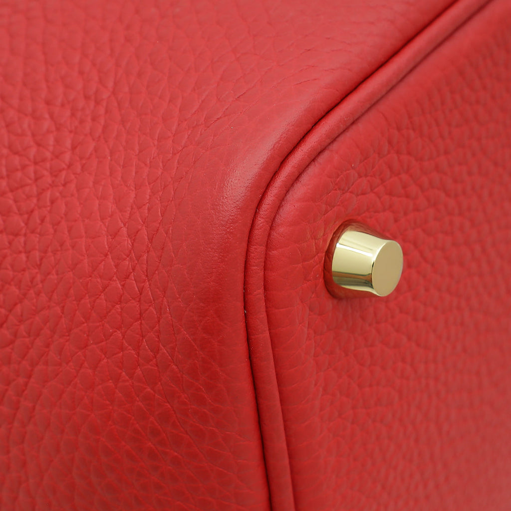 Hermes Rouge Casaque Picotin Lock 18 Bag