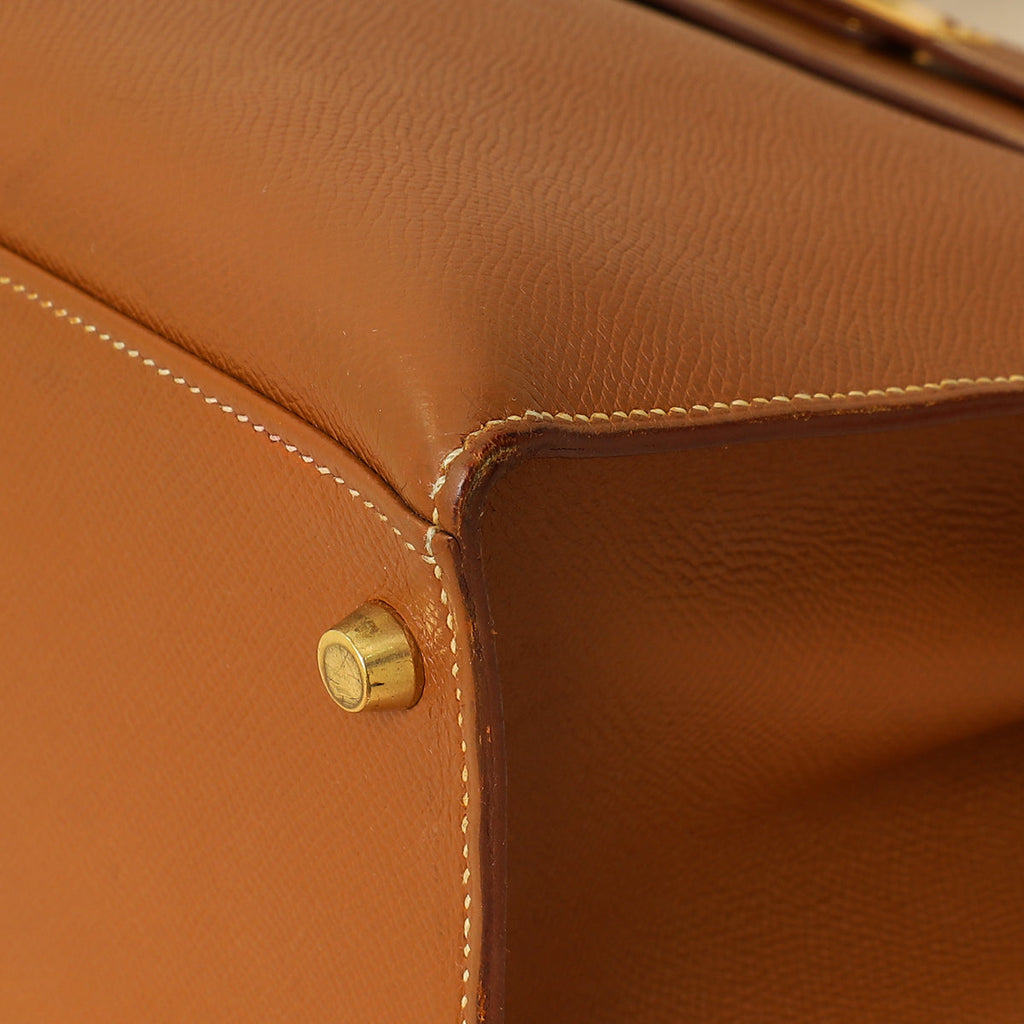 Hermes Gold Sellier Kelly 35 Bag