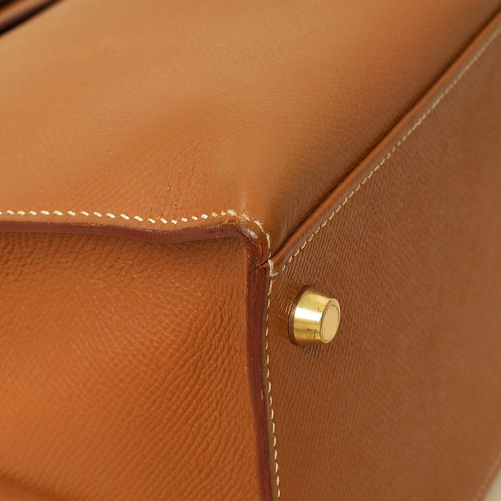 Hermes Gold Sellier Kelly 35 Bag