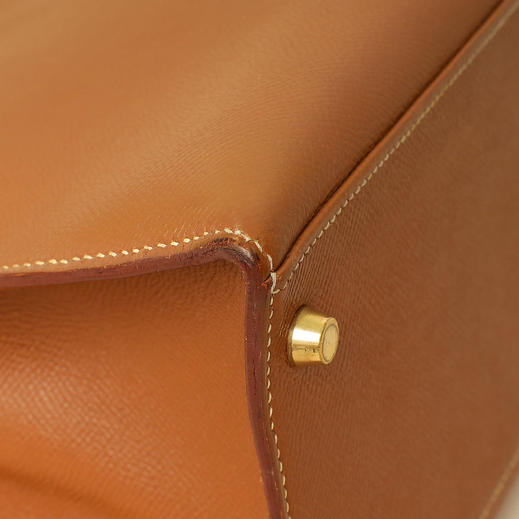 Hermes Gold Sellier Kelly 35 Bag