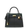 Hermes Noir Swift Padded Sellier Kelly 25 Bag