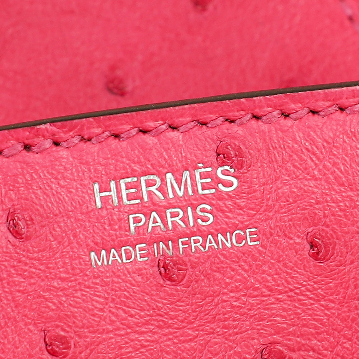 Hermes Fuchsia Ostrich Retourne Birkin 30 Bag