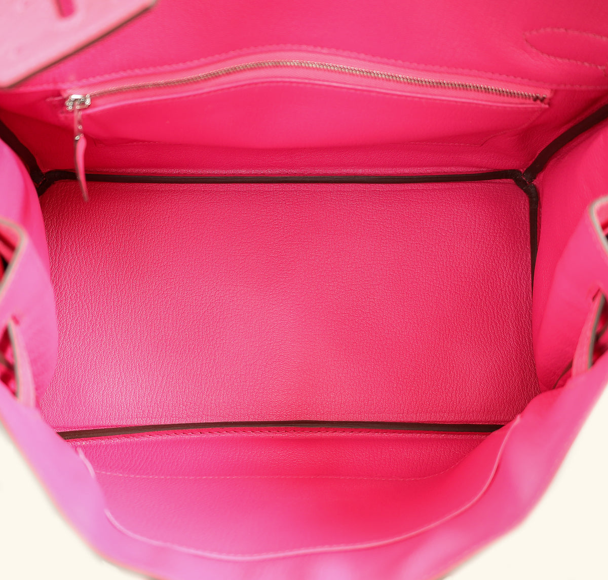 Hermes Fuchsia Ostrich Retourne Birkin 30 Bag