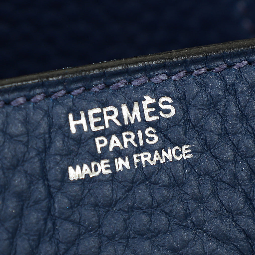 Hermes Bleu Royal Retourne Birkin 30 Bag