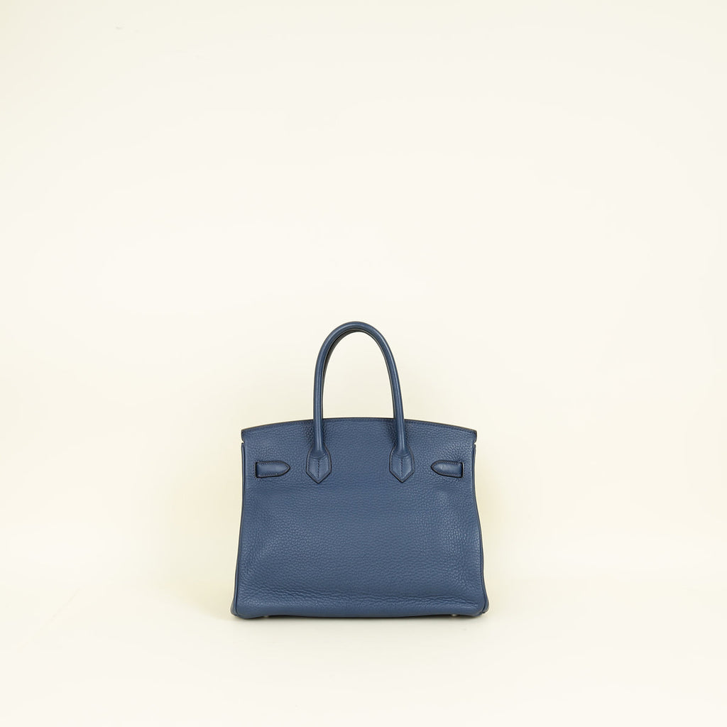 Hermes Bleu Royal Retourne Birkin 30 Bag