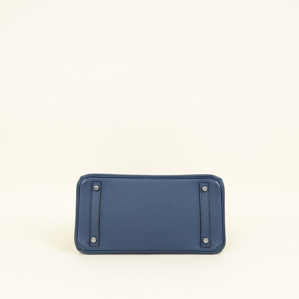 Hermes Bleu Royal Retourne Birkin 30 Bag