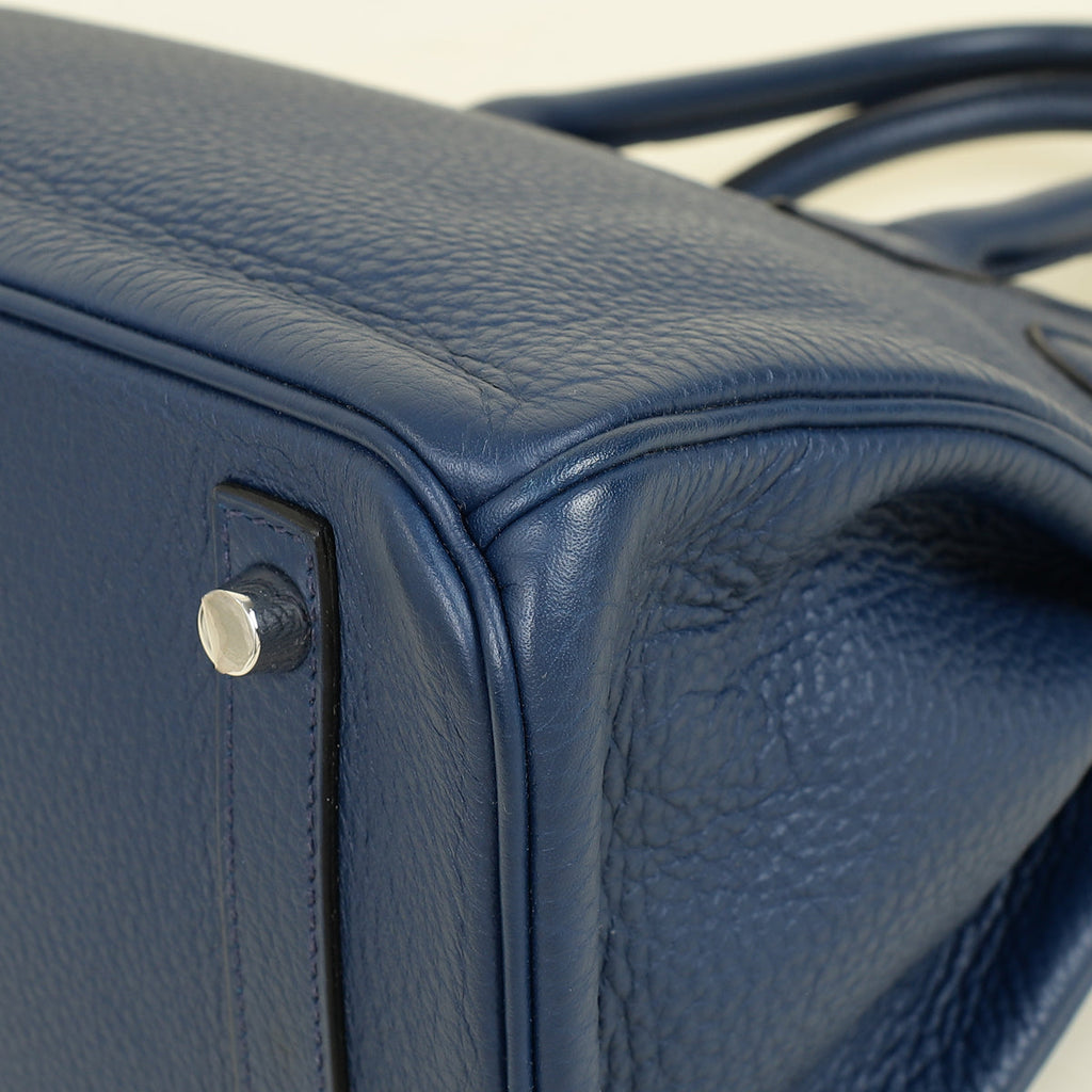Hermes Bleu Royal Retourne Birkin 30 Bag