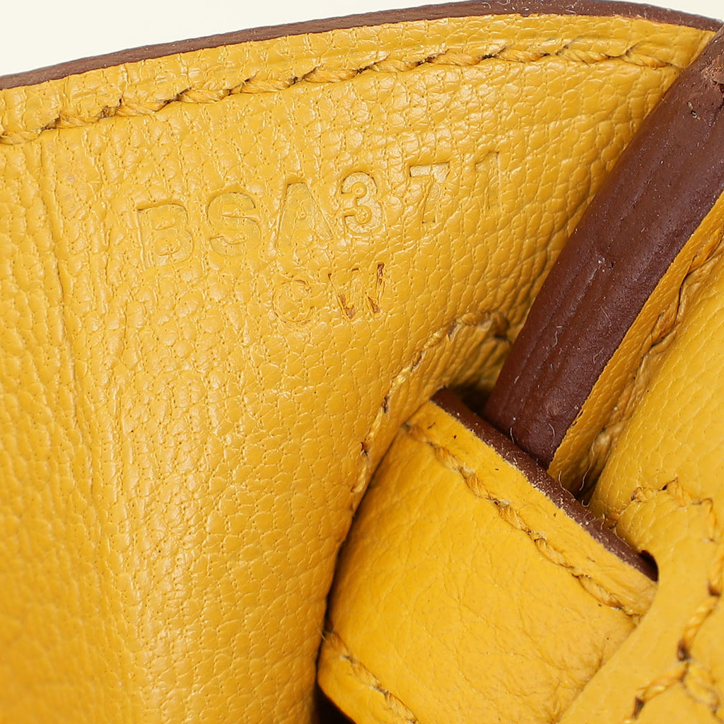 Hermes Jaune Ambre Birkin 25 Bag