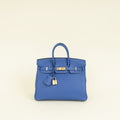 Hermes Bleu France Retourne Birkin 25 Bag