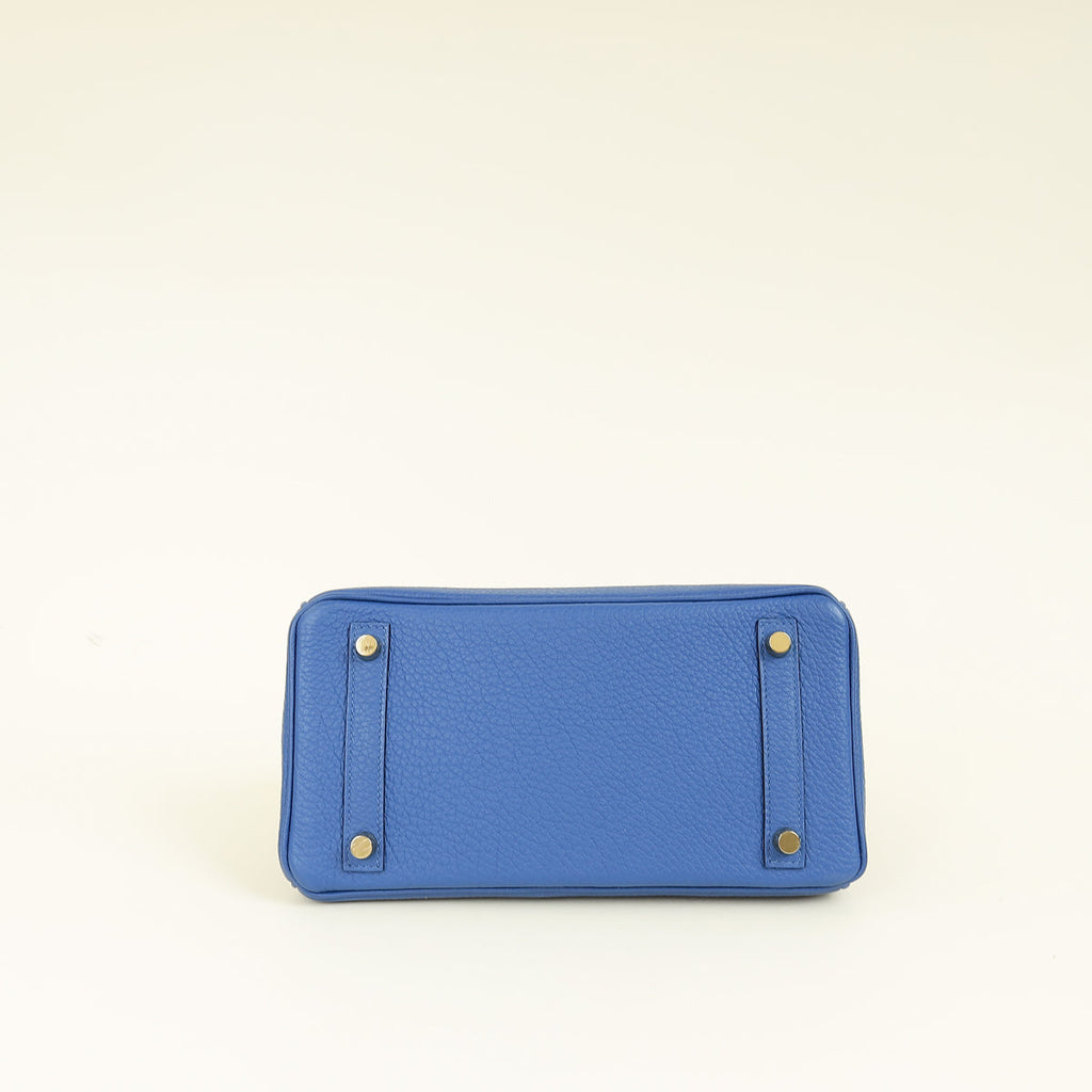 Hermes Bleu France Retourne Birkin 25 Bag