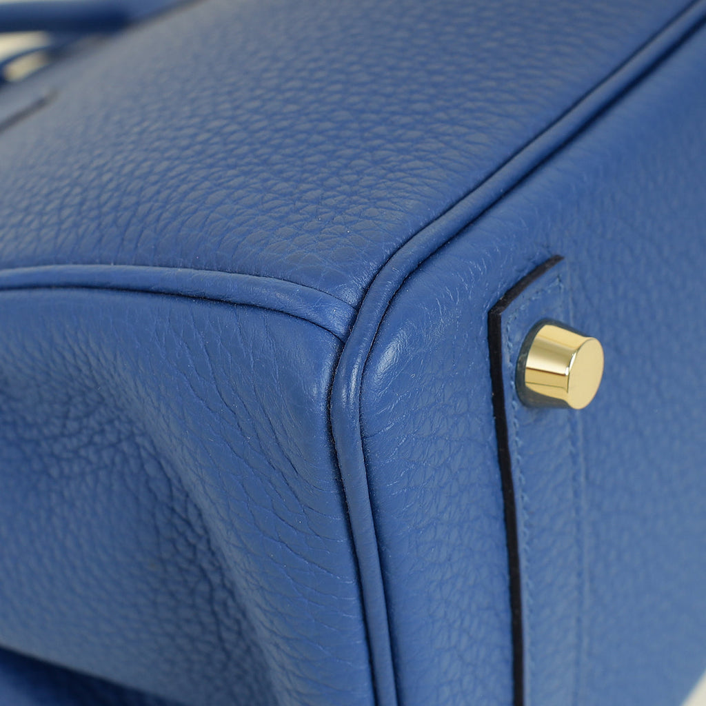 Hermes Bleu France Retourne Birkin 25 Bag