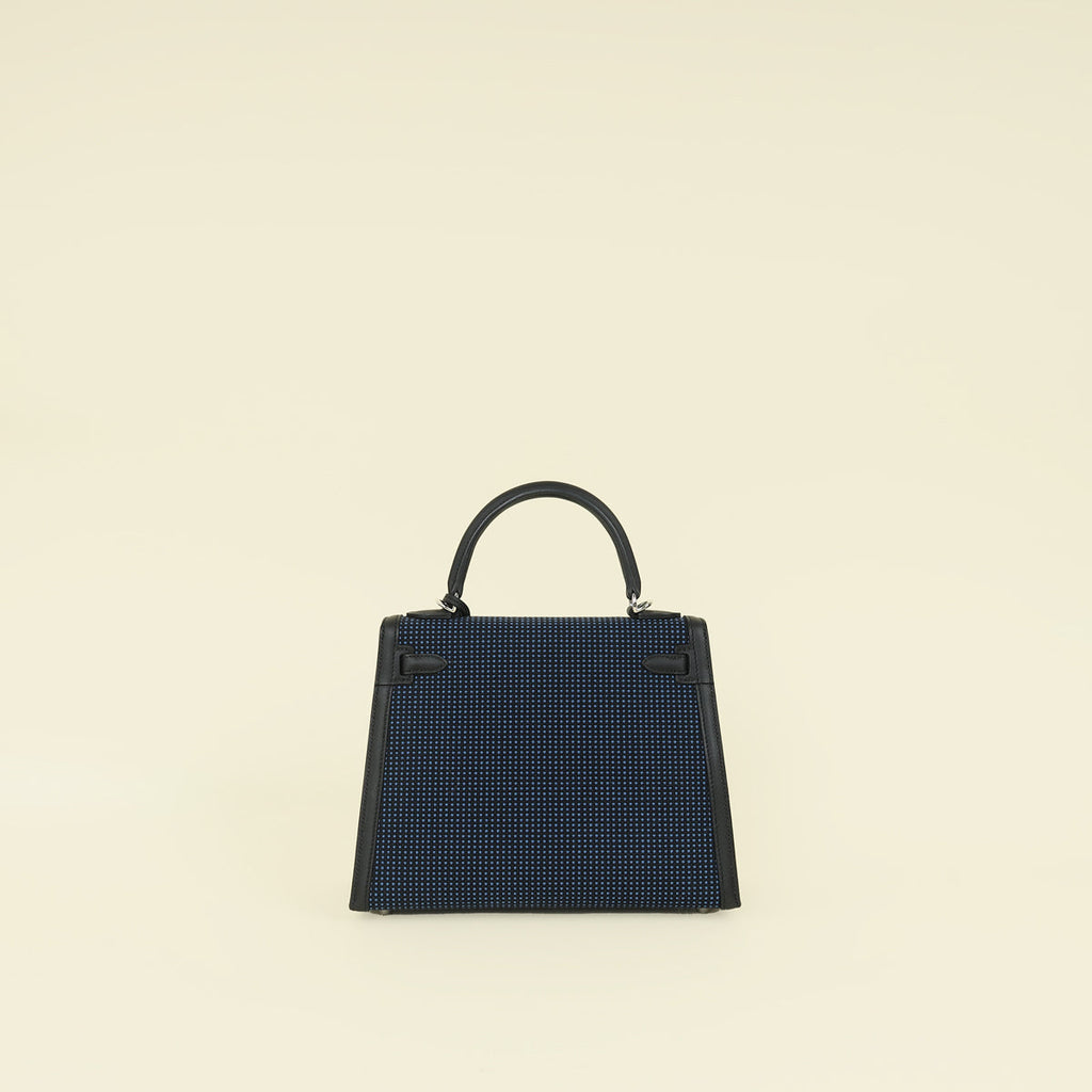 Hermes Bicolor Kelly 25 Sellier Quadrille Bag
