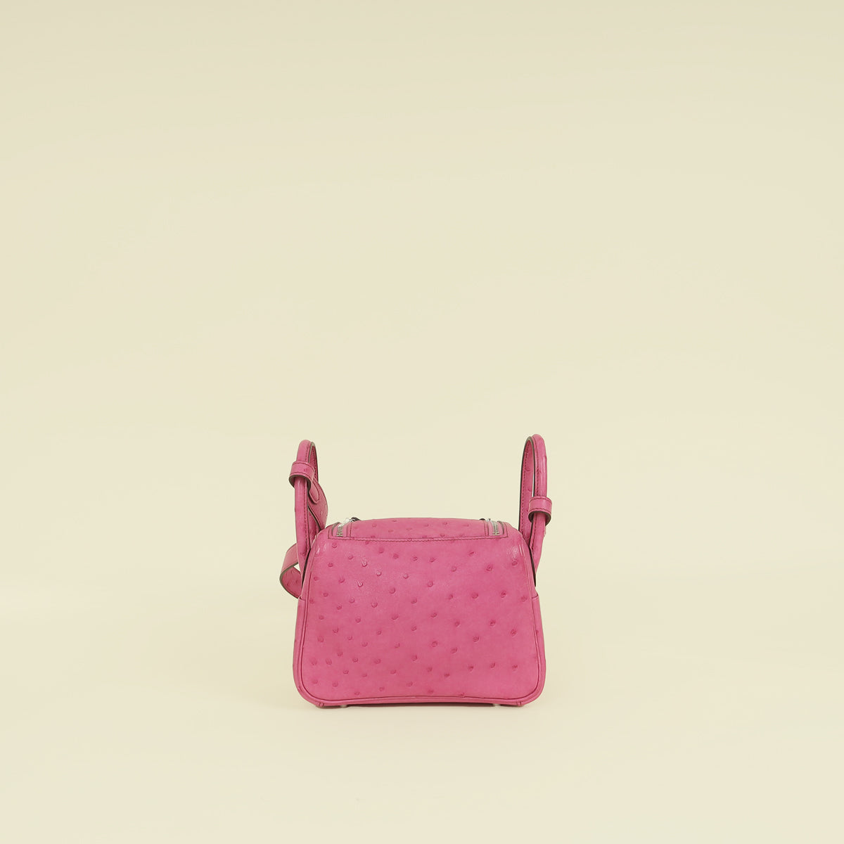 Hermes Fuchsia Mini Lindy Ostrich Bag