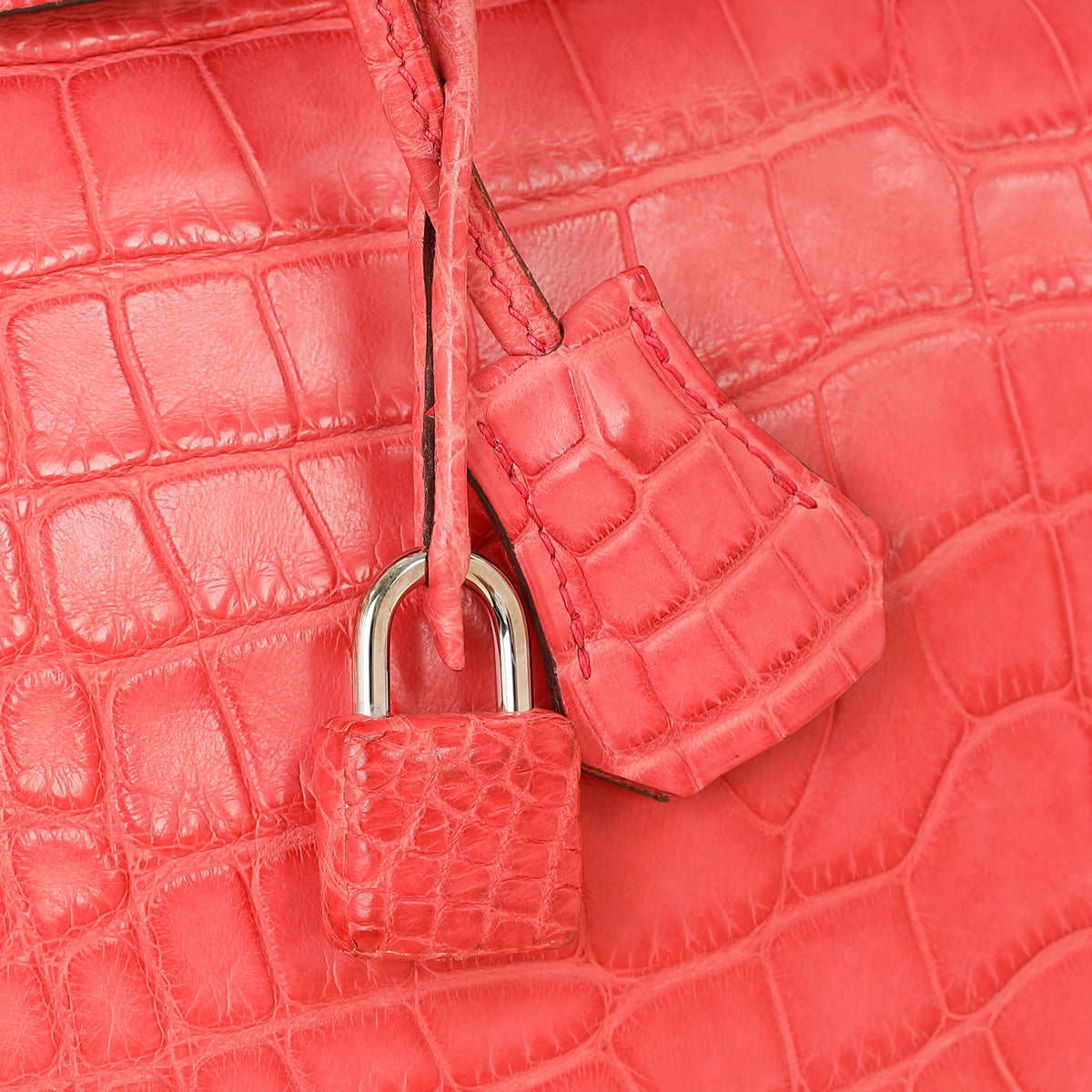 Hermes Bougainvillea Matte Alligator Retourne Birkin 35 Bag