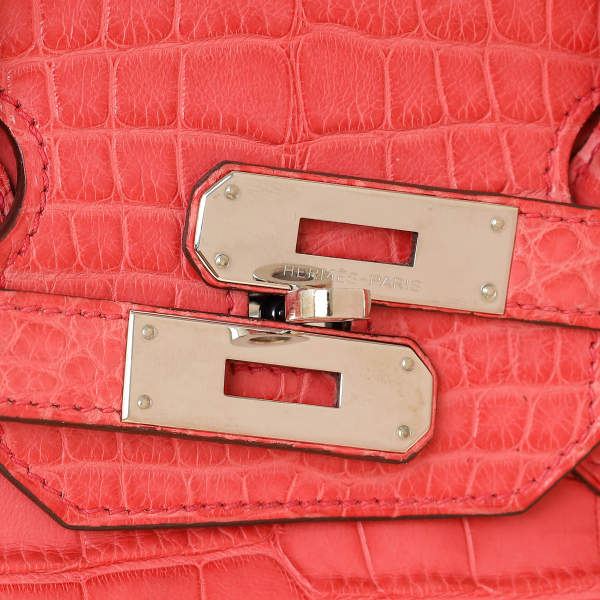 Hermes Bougainvillea Matte Alligator Retourne Birkin 35 Bag