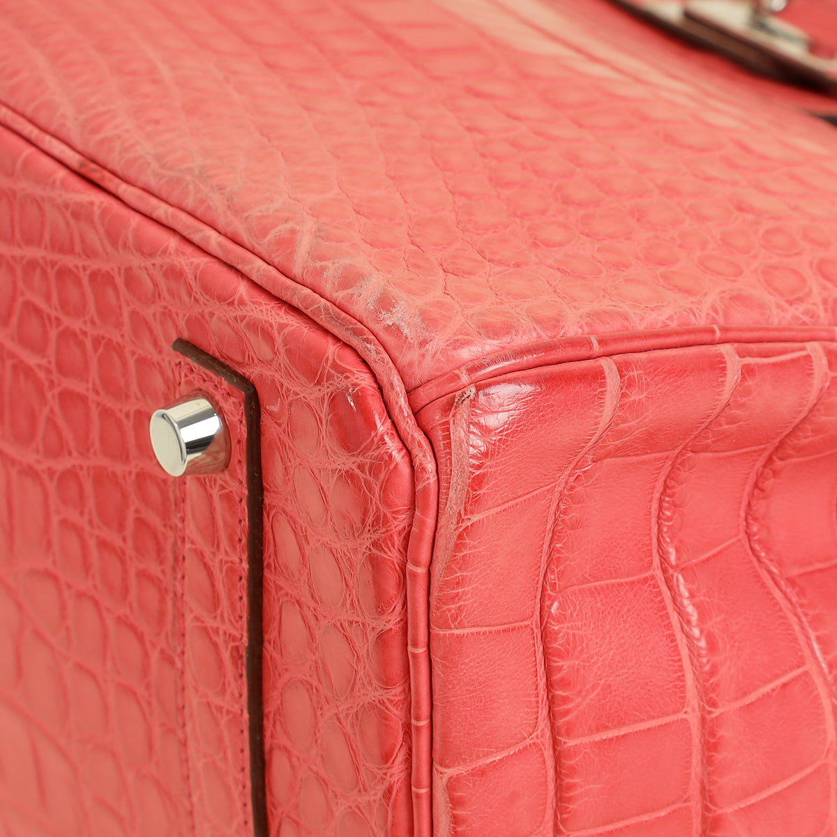 Hermes Bougainvillea Matte Alligator Retourne Birkin 35 Bag