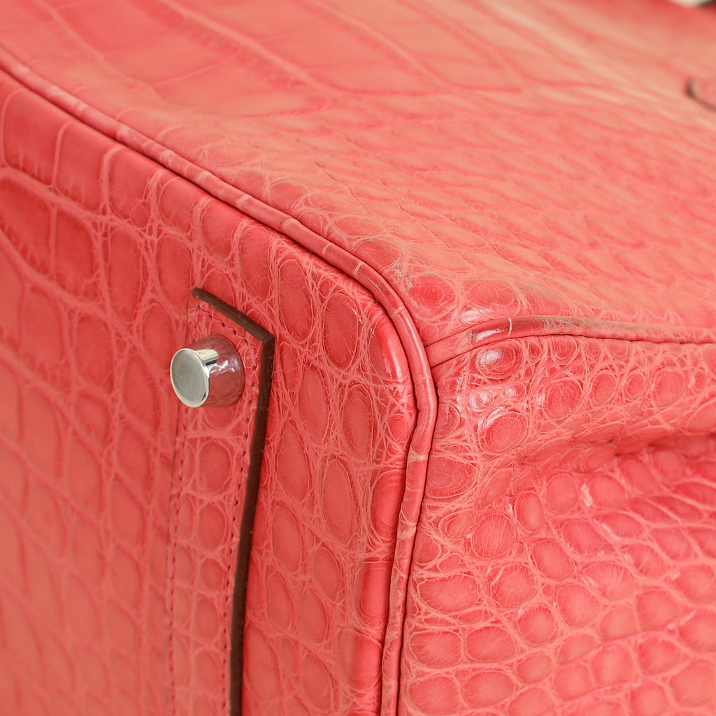 Hermes Bougainvillea Matte Alligator Retourne Birkin 35 Bag