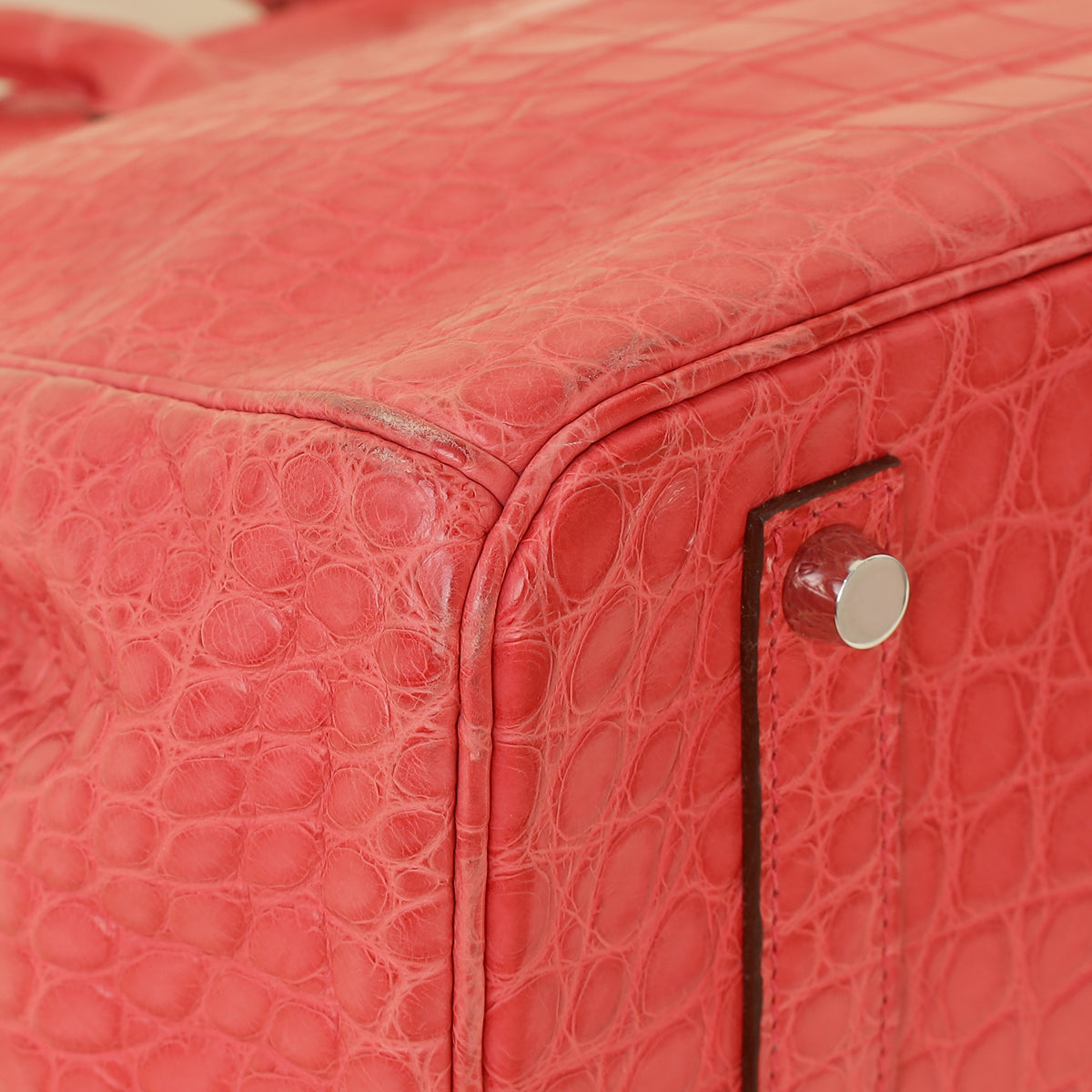 Hermes Bougainvillea Matte Alligator Retourne Birkin 35 Bag